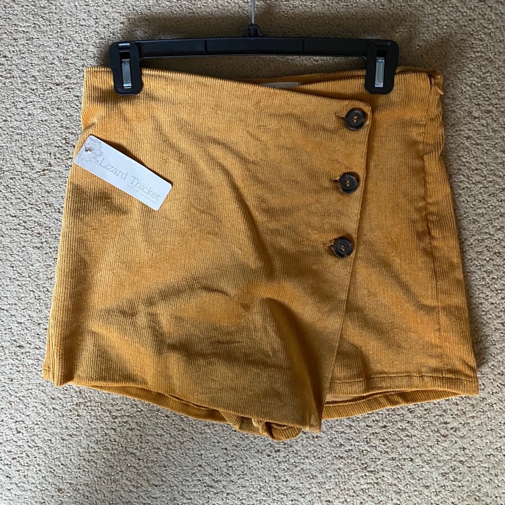 Yellow Corduroy Skort